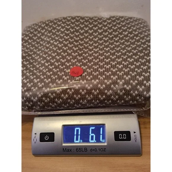 Merona Scarf Wool Blend 10"X60" Taupe Brown Black w/Fringe Reversible 1968 - Picture 5 of 5